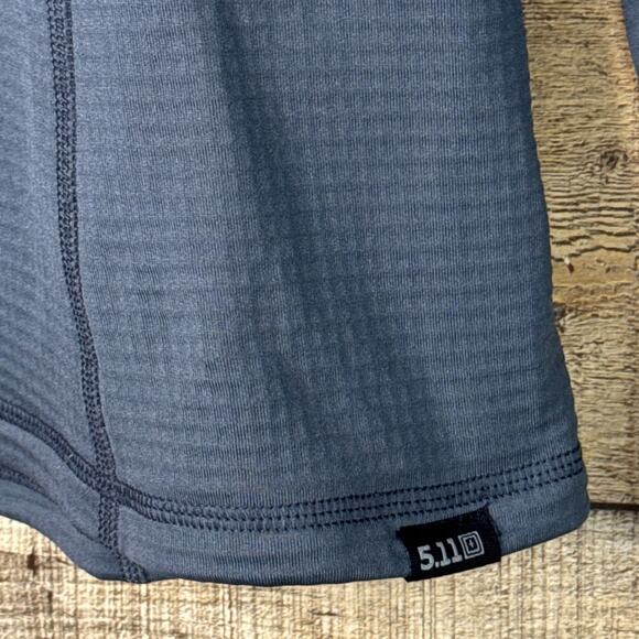 5.11 Tactical Stratos 1/4 Zip L/S Fleece Pullover Top Turbulence Gray Size Small - Picture 4 of 10